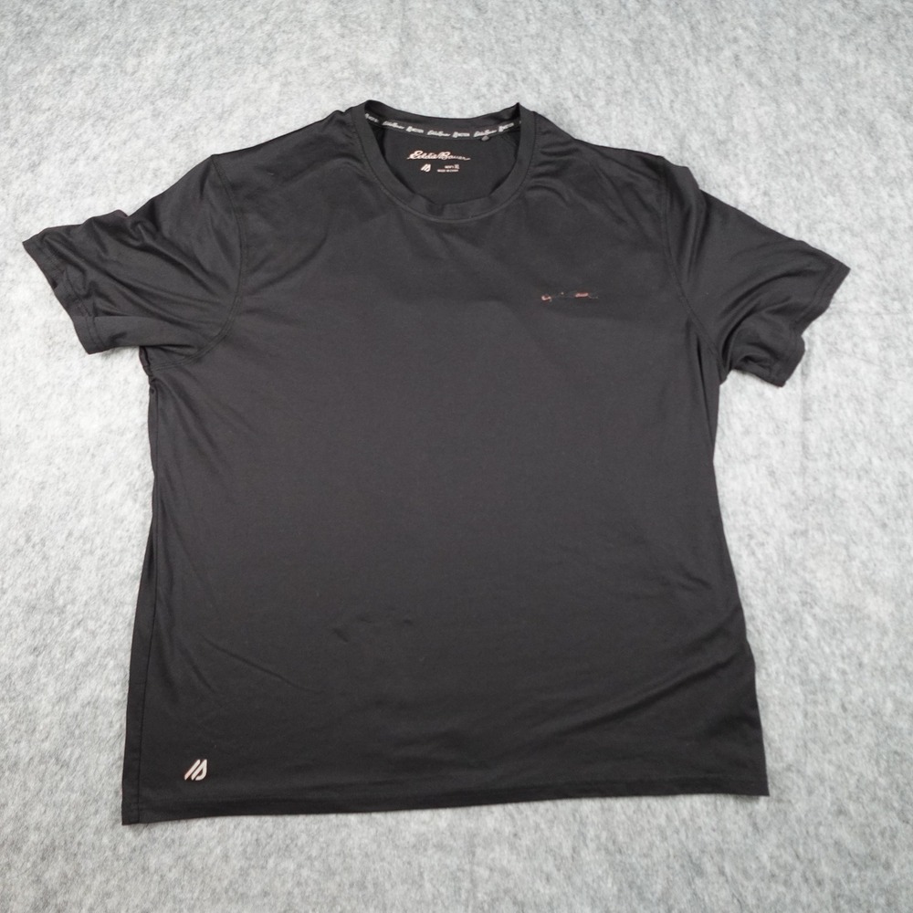 Eddie Bauer Shirt Mens Extra Large Black Motion Performance Short Sleeve Tee